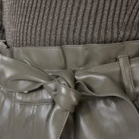 Paperbag PU Trousers belt