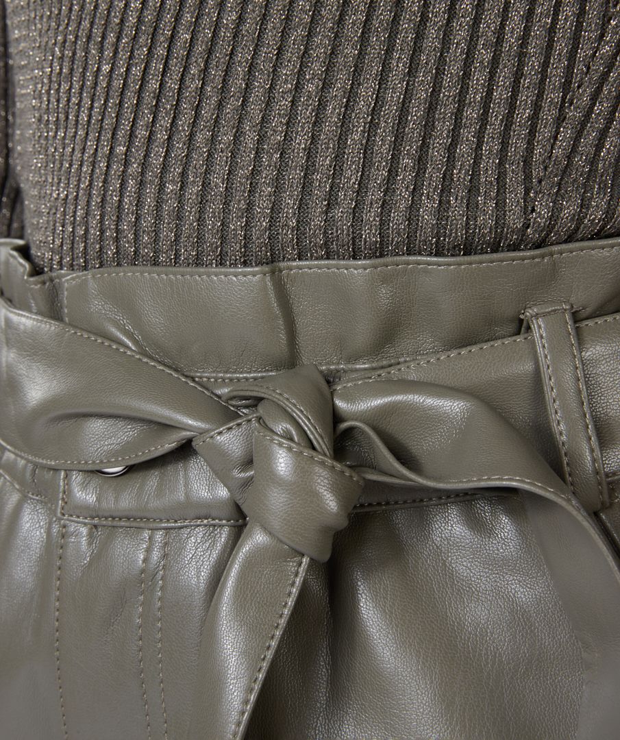 Paperbag PU Trousers belt