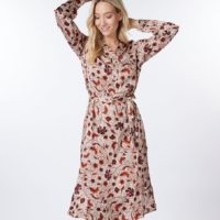 Autumn Flower Midi Dress front