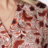 Autumn Flower Midi Dress closeup