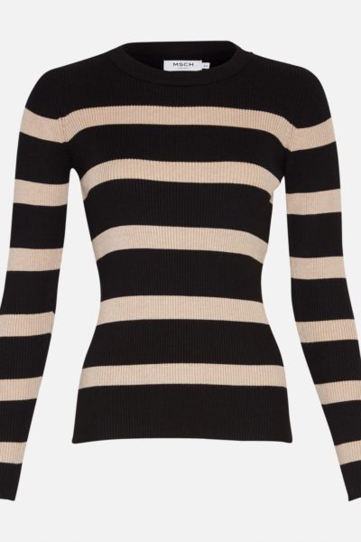 Harike Black Stripe Pullover front