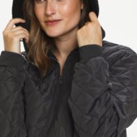 KAsorita Black Quilted Jumpsuit closeup