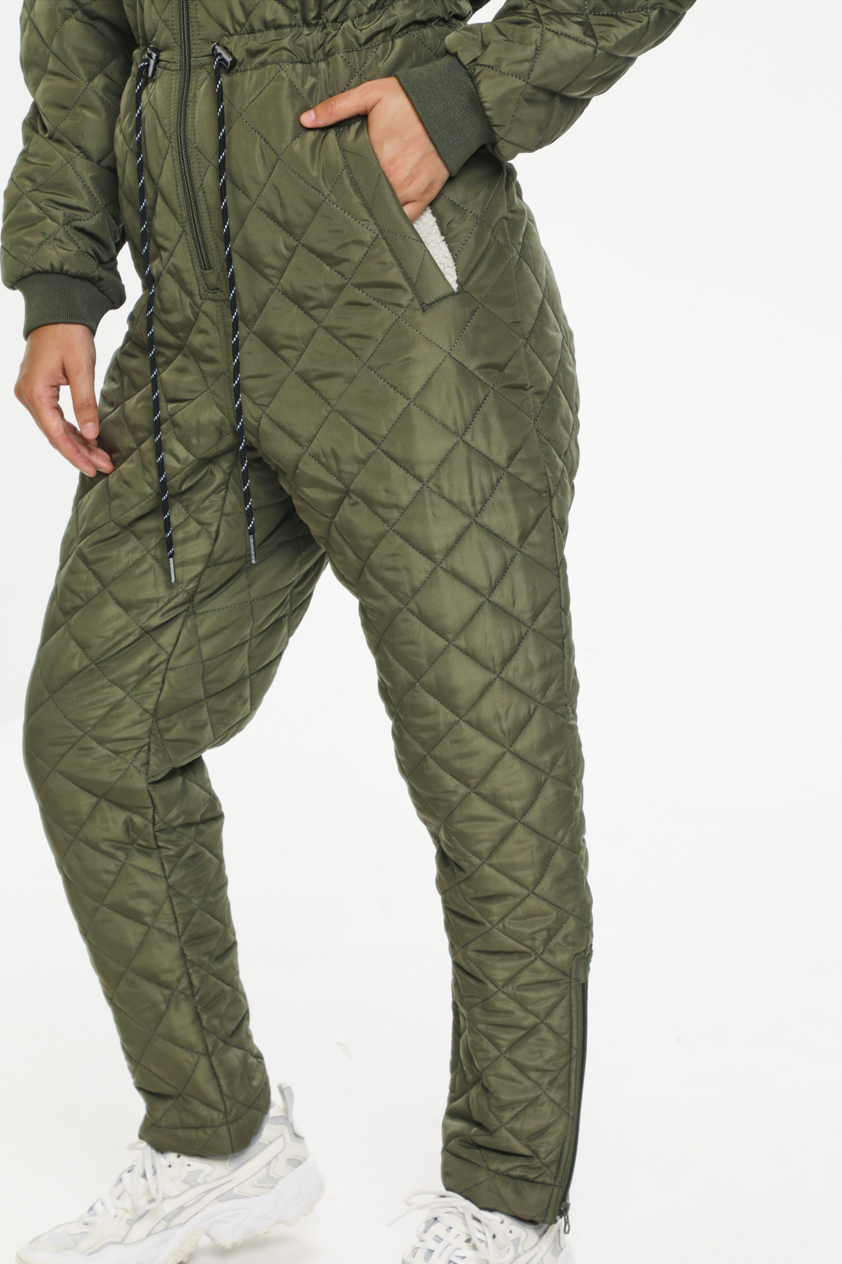 KAsorita Army Quilted Jumpsuit bottom
