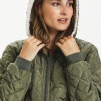 KAsorita Army Quilted Jumpsuit closeup