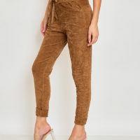 Camel Corderoy Stretch Pant side