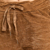 Camel Corderoy Stretch Pant closeup