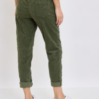 Kaki Corderoy Stretch Pant back