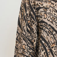 Nora Taupe Shirt closeup