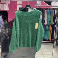 Green Boat Neck Knit