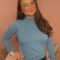 Blue Melange Turtleneck