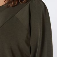 Green Modal Dress closeup