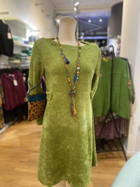 Chenille Green Dress