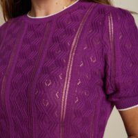 Agnes Puff Purple Top Herrero