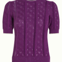 Agnes Puff Purple Top Herrero front