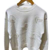 Pearl Heart Creme Knit