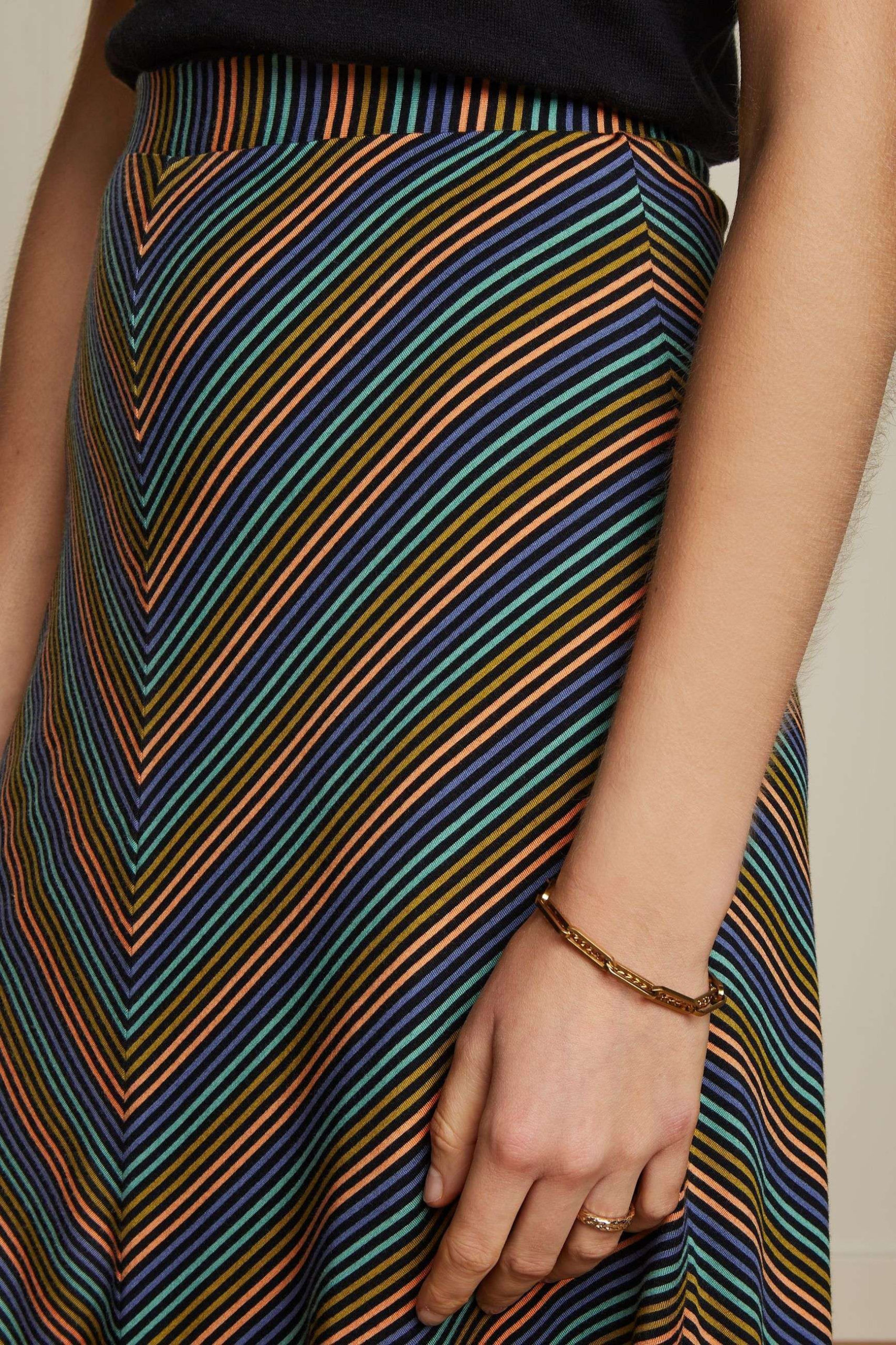 Juno Black Skirt Mariani Stripe
