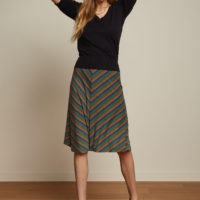 Juno Black Skirt Mariani Stripe