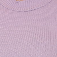 Lilla Rib Bluse med Pufærme