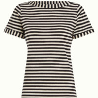 Boat Neck Stripe Chopito Shirt front