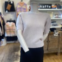 Beige Flower Button Knit 2