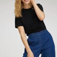 Phoebe Loose Crop - Medium Blue Denim