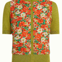 Ajour Knit Cardi Keylime