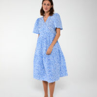 Caisa Blue Print Dress front