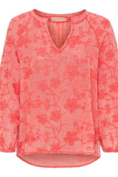 Embroidery Blouse coral