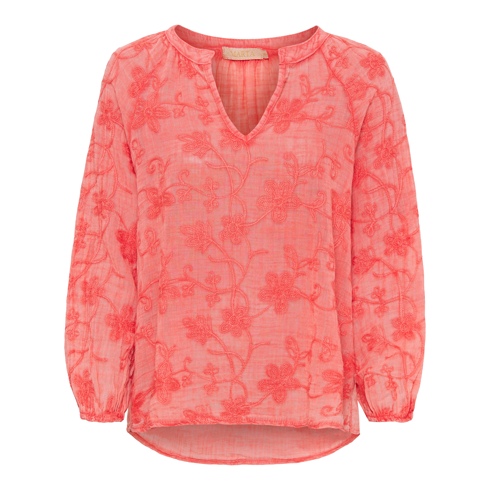Embroidery Blouse coral
