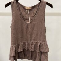 Vicky Frill Top cold brown