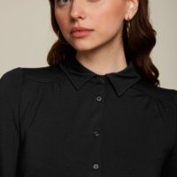 Carina Black Blouse closeup