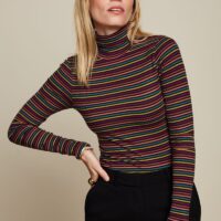Rollneck Top Rolla Umbre Stripe front