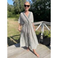 Green Scarf Dress front