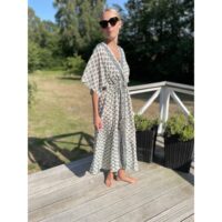 Green Scarf Dress side