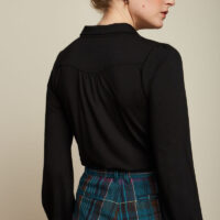 Carina Black Blouse back closeup