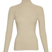 Maile Oatmeal Melange Rullekrave item front