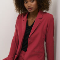 Jillian Tomato Red Blazer closeup