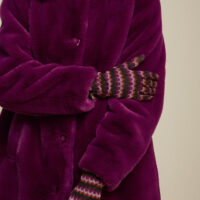 Glove Purple Zikzak