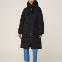 Pavine Black Down Zip Jacket front
