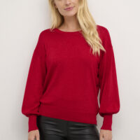 KAregina O-neck Red Knit front