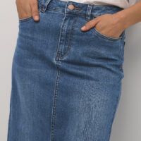 KAsinem Medium Blue Denim Skirt closeup