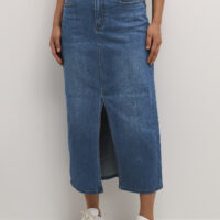 KAsinem Medium Blue Denim Skirt front
