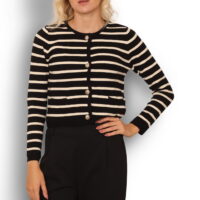 Black Stripe Cardigan