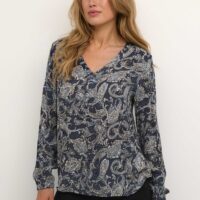 KAamber Midnight Paisley Bluse front