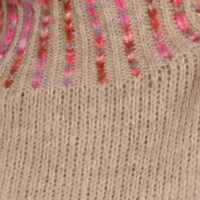 Beige Oversize Strik m/Turtleneck neck