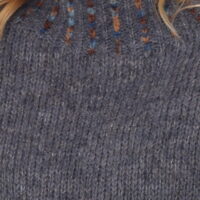 Blue Oversize Strik m/Turtleneck closeup