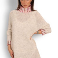 Lang Strik m/Turtleneck front2