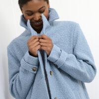 KAanne Faded Blue Coat closeup front