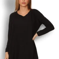 Black Bluse m/uld front