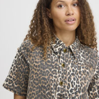 PXjannah Leo Print Dress closeup
